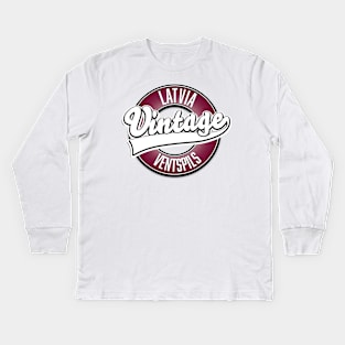 Ventspils latvia vintage logo Kids Long Sleeve T-Shirt